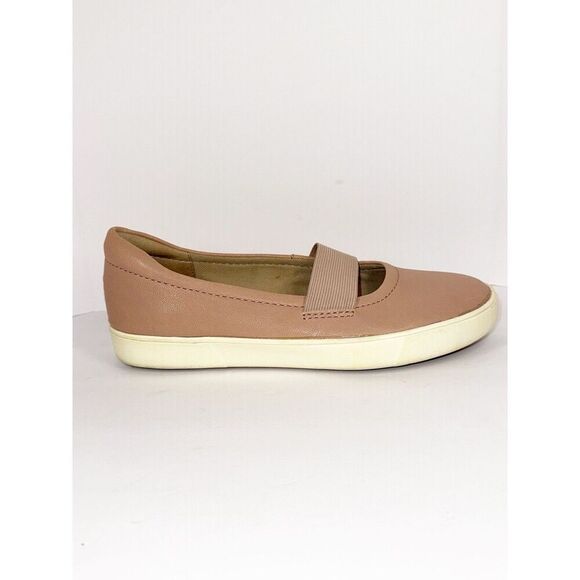 Naturalizer Mai Mary Jane Leather Sneaker Elastic Strap Blush Pink Nude 8.5WW - Picture 8 of 16